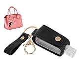 ULTECHNOVO Leder Schlüsselanhänger Etui Tragbar Nachfüllbar Reisehygiene Schutzhalter Für...