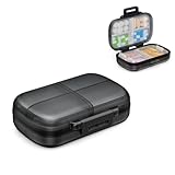 AUVON Tablettenbox 7 Tage, 1 Pack Tragbare Pillendose mit Ergonomischem Verschlusssystem, kompakte...