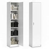 Home Collective Bücherregal Kleiderschrank Regal weiß 40cm breit 180cm hoch Schrank Organizer...