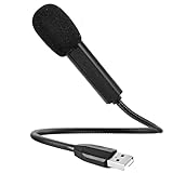Mikrofon USB, Mikrofon PC Klein, Mini Mikrofon Omnidirektionales Kondensatormikrofon 360°...
