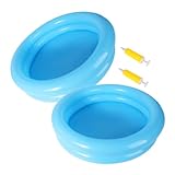 FONDOTIN 2 Sätze Aufblasbare Kinderpools PVC Material Runde Planschbecken Platzsparend für...