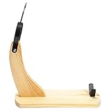 Schinkenhalter aus Holz – Fleischschneidehalter | rutschfester Schinkenhalter mit Messer und...