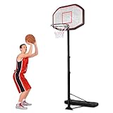 COSTWAY Basketballständer 200-305cm höhenverstellbar, Basketballkorb mit Ständer,...