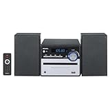 Roxel Micro All-in-One CD-Player mit USB-Wiedergabe, FM-Radio, BT-Streaming, AUX-Eingang und...