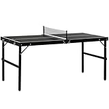 SPORTNOW Mini Tischtennisplatte klappbar Tennistisch Freizeittisch mit Tischtennisnetz Griff...