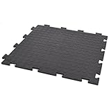 10x Fliesen schwarz PVC Boden klick Fliesen Platte Klicksystem Garage Werkstatt Camping Kunststoff