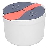 OVAQUIXI Mikrowellenofen-Reiskocher, 2-lagiger Reisdampfer, Hochtemperaturbeständiger Dampftopf...