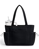 ECOHUB Cord Shopper Tasche Damen Groß mit Reißverschluss, Arbeitstasche Tote Bag mit 15,6 Zoll...