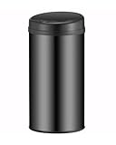 Juskys Mülleimer Küche mit Bewegungssensor Schwarz 40L - Runder Abfalleimer mit Klemmring für...