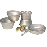 Mil-Tec Koch-Set aus Aluminium - 2 Töpfe, Pfanne, Kocher
