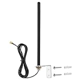 Nelawya Outdoor WiFi Antenne 2.4G Antenne 6dBi RPSMA Stecker mit RG174 3M Kabel für WLAN Router...