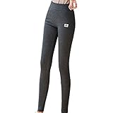 riou Leggings für den Winter, hohe Taille, mit dickem Fleece-Futter, Thermohose, elastisch, Samt,...