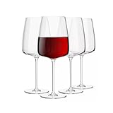 Krosno Rotweingläser | 4er Set | 600 ML | Moderne Kollektion | Trinkgläser Hochzeitsgeschenk |...