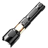KZK Taschenlampe Led Aufladbar 500000 Lumen, Extrem Hell Zoombare Mit 360° COB Arbeitsleuchte, IP67...