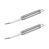 2 Pack Zestenreißer,Grapefruit Löffel,Orangenschäler,Stainless Steel Curved Serrated Grapefruit...