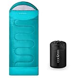 Coolzon Schlafsack Outdoor für Camping 3-4 Jahreszeiten, Erwachsene Deckenschlafsack Kleines...