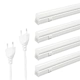 Qsmile LED Lichtleiste 115 cm, 4er-set 18W T5 2200lm 4000K Unterbauleuchte küche LED, Super Hell...