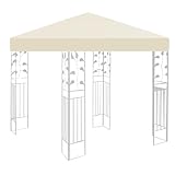 Ersatzdach Pavillon 3x3m Wasserdicht stabil Winterfest 160g/m² Beige Einzeldach Gartenpavillon...