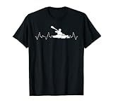 Kanut Wassersport Kajaking Kanu Fahren Herzschlag Kajak T-Shirt