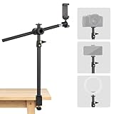 JEBUTU OS01 Tischstativ Overhead Stativ Handy, 32.5-55cm Einstellbar Kamera Halterung für Klein...