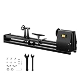 Wiltec Drechselbank 350 W mit verstellbarem Reitbock, Drechselmaschine mit Planscheibe u....