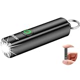 Blukar Taschenlampe LED Aufladbar, Mini EDC Taschenlampen mit 3 Lichtmodi, Klein Flashlight Tragbar...