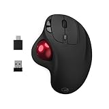 Mobility Lab Kabellose Trackball-Maus – kabellose Maus mit Daumenrad, einstellbare Genauigkeit,...