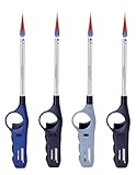 KONSUMANY 4 Stück Gas Stabfeuerzeug Sturmfeuerzeug Feuerzeug Turbo Power 27,5 cm lang rote...