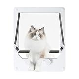 Haustiertüren für Katzen, Wandtür, Katzenklappe weiß, wetterfest, innen außen, innen, für...