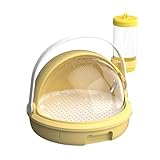 Vogel-Transportbox mit drehbarem Deckel, tragbar, für Kleintiere, Igel, Zuckergleiter, Rennmaus,...