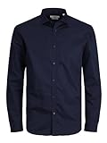 JACK & JONES Herren JPRBLACARDIFF Shirt L/S NOOS 12201905, Navy Blazer/Slim FIT, XL
