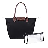 1 Umhängetasche + 1 Kosmetiktasche Groß, Damen Taschen Set, Faltbare Handtasche Schule,...