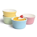 Auckpure Souffl©-Formen, Set mit 4 Creme-Brûlée-Schalen, Kuchenform, 180 ml, kleine...