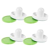 BESTonZON Plastik Hockey Pucks Set mit Weißen Pushern und Filzauflagen Leichtes Tisch Eishockey...