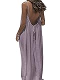 BeerMmay D.yi Rückenfreies Maxi-Neckholder-Kleid für Damen, fließendes...