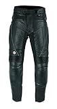 TEXPEED Motorradhose Leder wasserdicht Herren mit Protektoren - Schwarz Vollnarbiges Lederhose...