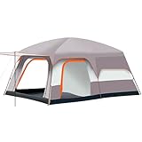 Tunnelzelt für 4 Personen, Tipi-Zelt Campingzelt mit Schlafkabine, Wasserdichtes Familienzelt...