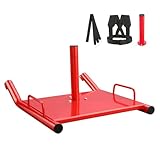 VEVOR Unisex – Erwachsene Zugschlitten für Krafttraining, Rot, 520 x 406 x 240 mm