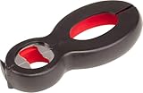 Westmark Multi-Öffner, Gummierte Innenfläche, 14 x 6 cm, Edelstahl/Kunststoff, Schwarz/Rot,...