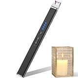 LcFun Lichtbogen Feuerzeug Elektrisch, Typ C Aufladbar Elektrisches Feuerzeug, Winddicht Lang...