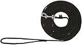 TRIXIE Schleppleine S–M, 15 m ø 5 mm in schwarz - Lange Hundeleine für Training und Outdoor -...