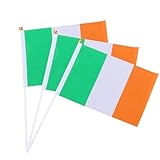 12 Stk Stockfahne irische Flagge klein St. Patricks Day Handzeichen-Flagge Flaggen Mini-Flagge...