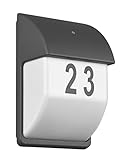 Trio Leuchten Außen Hausnummerleuchte Mersey 212160242, Aluminium Druckguss, Kunststoff Weiß,...