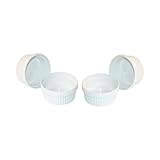 ToCi 6 x Soufflé Förmchen Ø 11 cm - Creme Brulee Schälchen | Ofenfeste Keramik Förmchen je 260...