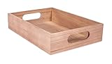 Rayher Holztablett, kleines Tablett, 24 x 17 x 5 cm, mit Griffen, Pappelholz FSC zertifiziert,...