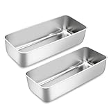 EIMZU Kastenform Große Edelstahl Brotbackform, 2er Set Brotbackform, Rechteckig Kastenbackform...