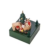 Whimsical Wooden Music Box, Train-Themed Holiday Decoration, Adorable Collectible Decor, Vintage...