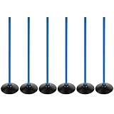 ASENVER Blue Soccer Agility-Stöcke-Set, abnehmbare Sportstangen, Trainingsstangen, Slalom-Stöcke...
