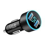Car Charger, 2 Port Fast Charging Adapter, 2.52x1.22 Inch Compact & Space Saving Design, Smart...