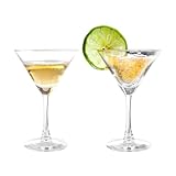 ASelected 2er Set Martini Gläser 190 ML Cocktailgläser Espresso Martini Stiel Champagnergläser...